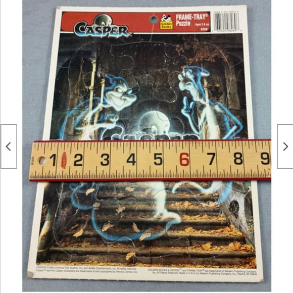 Vintage Casper Friendly Ghost Frame Tray Puzzle 12 pc Age 3+ Golden Books 1995 - Picture 3 of 5